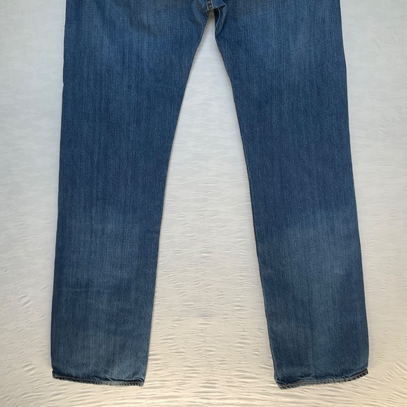 Levi’s 501 Jeans Mid-Blue 100% Cotton Denim Button Fly 34 x 34 - Picture 6 of 15